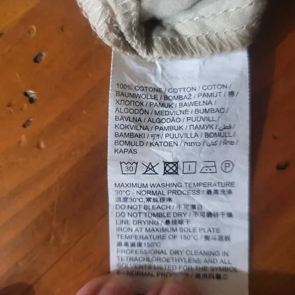 OVS Classic Tailored Fit Cotton Twill Shorts - Tan - Size 12 (Euro Size 44) - Picture 10 of 10